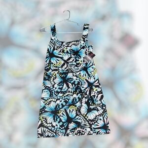 NWT 🦋 No Boundaries double-layer butterfly sleeveless mini dress